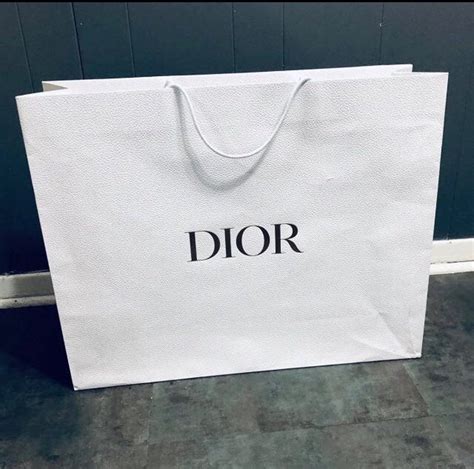 white dior shopping bag|christian dior bag white.